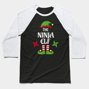 Funny Ninja Elf Family Matching Group Christmas Baseball T-Shirt